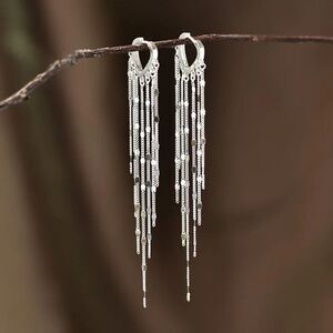 COPY - Dangle Sterling Silver Stamped S925 Earrings